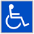 Handicap Stickers 2"x 2" for windows only, face adhesive