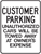 Customer Parking Sign 18"x24"