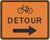 Bicycle Detour Right Construction 30"x24"