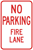 No Parking Fire Lane