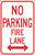 No Parking Fire Lane with Double Arrow