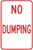 No Dumping Sign