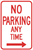 No Parking Any Time with Right Arrow