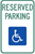 Reserved Parking Handicap Symbol