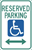 Reserved Parking Handicap with Double Arrow