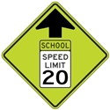Reduced School Speed Limit Ahead S4-5