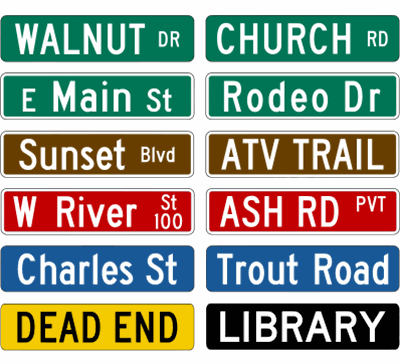 green street sign png